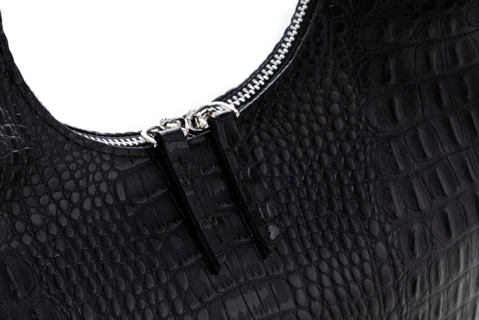 Vince Camuto Bolso Croco Black de Mano Piel Sintética Negro